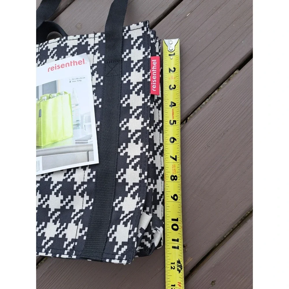Reisenthel Bottle Shopping Bag Houndstooth Pattern NWT